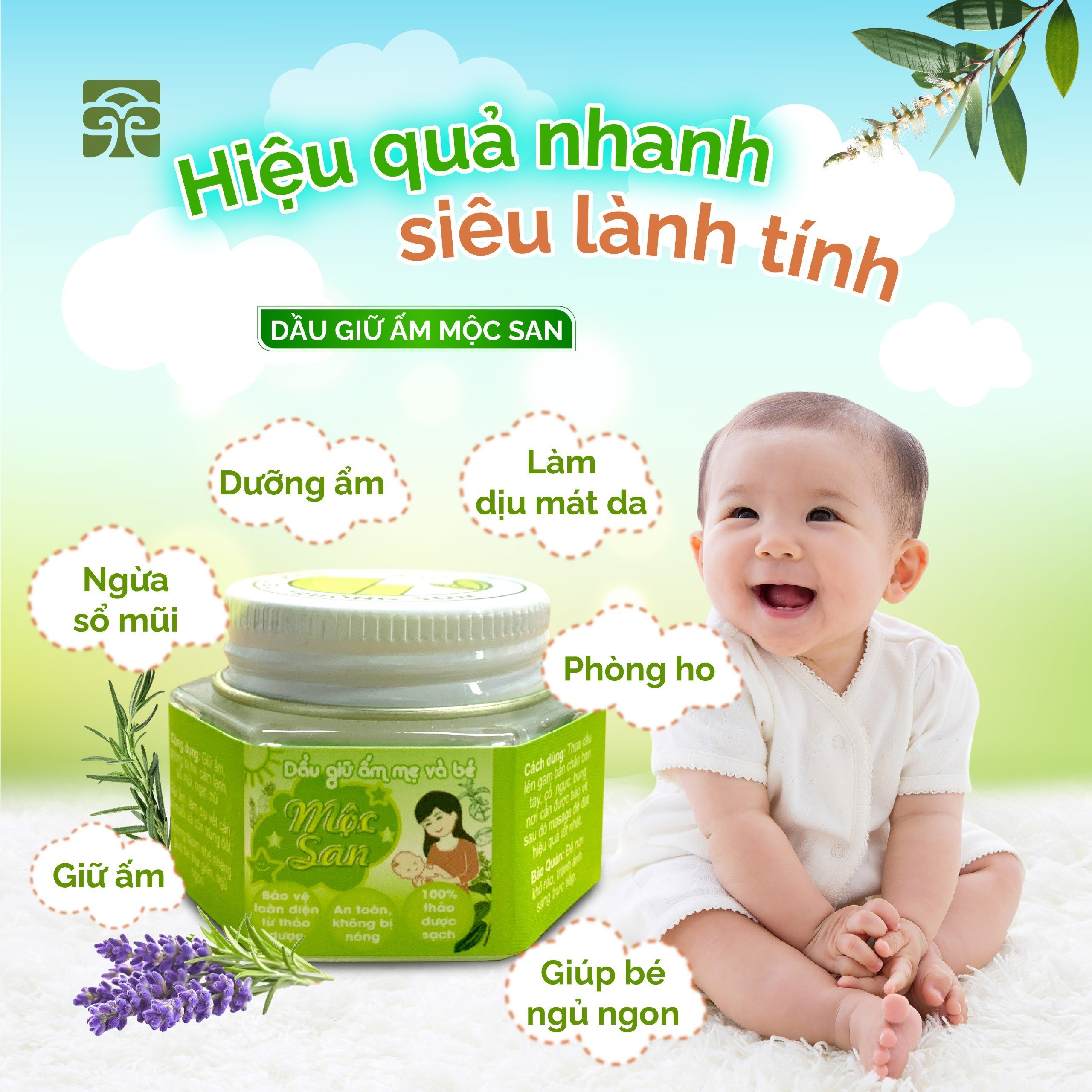 Dầu giữ ấm mẹ và bé Mộc San